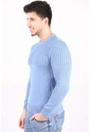 Men Sweater Only&Sons Onsal Life Reg 7 Crew Blissful Blue